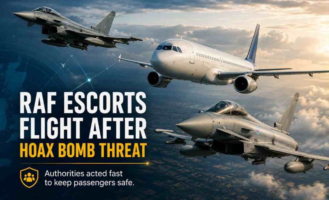 RAF Jets Escort Manchester Flight